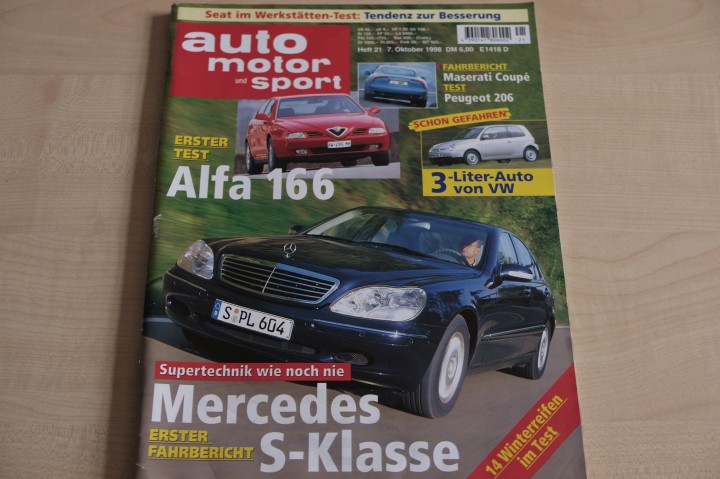 Deckblatt Auto Motor und Sport (21/1998)